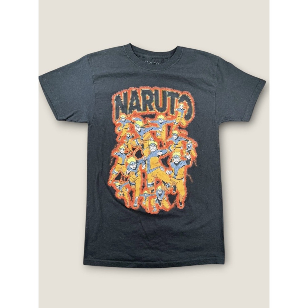 Naruto Shippuden Shadow Clone Jutsu Graphic T-Shirt Small S Black Viz Media